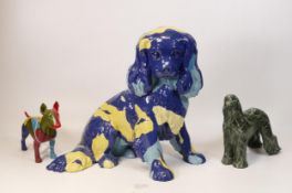 A collection of Wade Ceramic Northlight Figures of Dogs, tallest 29cm. These were removed from the