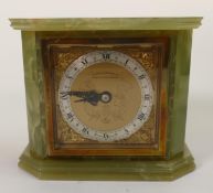 Onyx Elliot Mantle Clock, height 14cm, sight chip to top rear