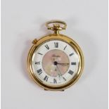 Quality "Leader" gold plated ladies alarm pocket watch.