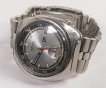 Seiko automatic chrongraph gents watch, ticking order, 40mm excl. button 6139-7002. Serial No.