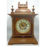 Walnut Cased Mantle Clock, height 45cm