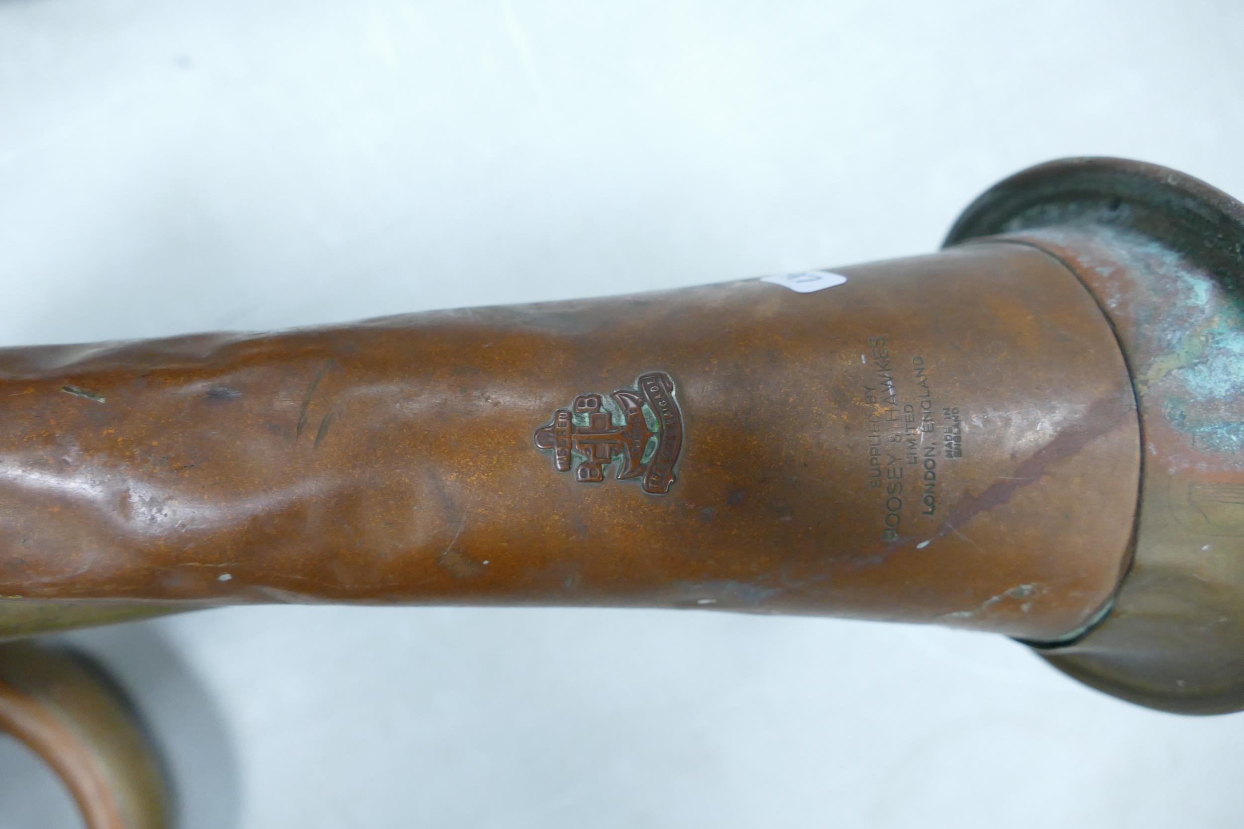 Four Vintage Copper Bugles, length of largest 27cm(4) - Image 3 of 3