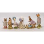 Beswick Beatrix Potter Figures Jemima Puddleduck, Sally Hally Penny , Lady Mouse, Foxy Whiskered