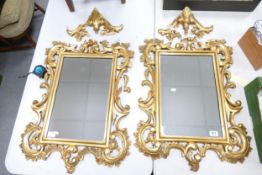 Two Large Modern Decorative but damaged Wall Mirrors( please see images fo detail, approx size56cm(
