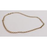 9ct gold 18inch necklace, 9g.