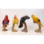 A collection of Wade Ceramic Northlight Figure of Parrots & Wild Birds, tallest 21cm. These were