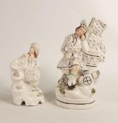 Two 19th Century Staffordshire Flat Back Figures, height of tallest 21cm (2)