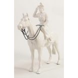 John Beswick Connoisseur Collection gloss white Queen Elizabeth II on Horseback, limited edition
