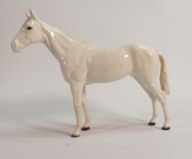 Beswick racehorse Bois Roussel in rare painted white gloss 701(a/f - one leg restored with some