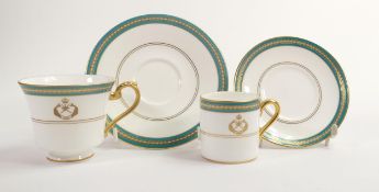 De Lamerie Fine Bone China, heavily gilded special commision Tea Cup & Coffee Can & Saucer ,