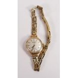 9ct gold Rotary ladies wristwatch with 9ct gold bracelet,gross weight 13.4g.