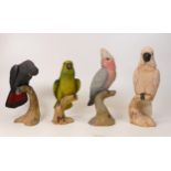 A collection of Wade Ceramic Northlight Figure of Parrots & Wild Birds, tallest 23cm. These were