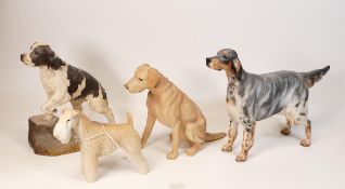 A collection of Wade Ceramic Northlight Figures of Dogs, tallest 22cm. These were removed from the