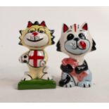Lorna Bailey pair of cats Good catch & Come on England (2)