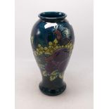 Moorcroft Finch & Berry Patterned Large Vase, height 32cm
