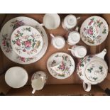 Wedgwood 'Charmwood' Pattern 22-piece teaset to include teapot, milk jug and sugar bowl, six trios