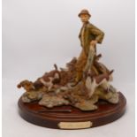 Large Resin Figure Group Titled The Laird, tip of gun detached but present, height 28cm