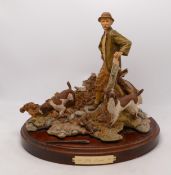 Large Resin Figure Group Titled The Laird, tip of gun detached but present, height 28cm