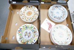 A collection of Wedgwood Calendar Plates(2 trays)