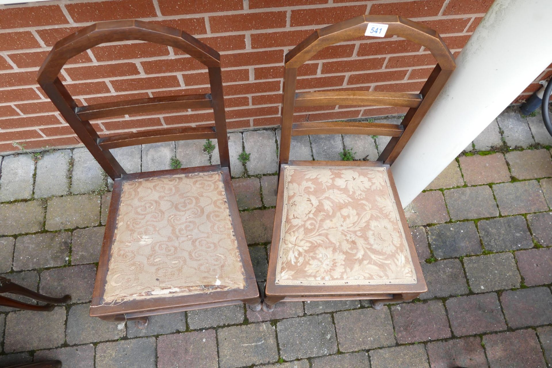 Two Queen Anne Legged Dinning Chairs(2) - Image 4 of 4