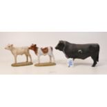 A collection of Wade Ceramic Northlight Figures of Cattle & Calf's, tallest 10cm. These were removed