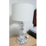 Modern Cut Glass Crystal Effect (plastic) Table Lamp, height 47cm