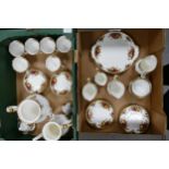 Royal Albert Old Country Rose patterned tea ware to include coffee pot, tea pot, cups, saucers, side