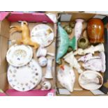 A mixed collection of items to include Aynsley Cottage Garden, , Beswick Damaged Horse, Vases &