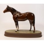 Beswick thoroughbred stallion 1772 on ceramic plinth