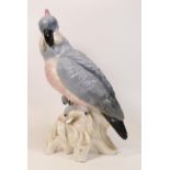 Crown Staffordshire large pottery figure of African Grey Parrot, height 33cm