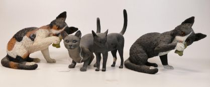 A collection of Wade Ceramic Northlight Figures of Cats, tallest 17cm. These were removed from the