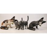 A collection of Wade Ceramic Northlight Figures of Cats, tallest 17cm. These were removed from the