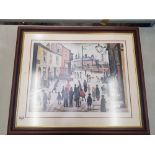 After LS. Lowry picture (1887-1976) 'A Procession' framed print Overall size 84cm x 70cm