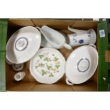 A mixed collection of items to include Royal Worcester, Teapot, Wedgwood Wild Strawberry Shallow