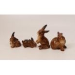 Four Beswick Bunny Figures including 823,824, 825 & 826(4)