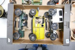 A collection of Metal & similar Vintage large scale Cars