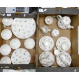 Villeroy & Boch Petite Fleur patterned Tea & Dinner Ware including tea set, tea pot, trifle bowls,