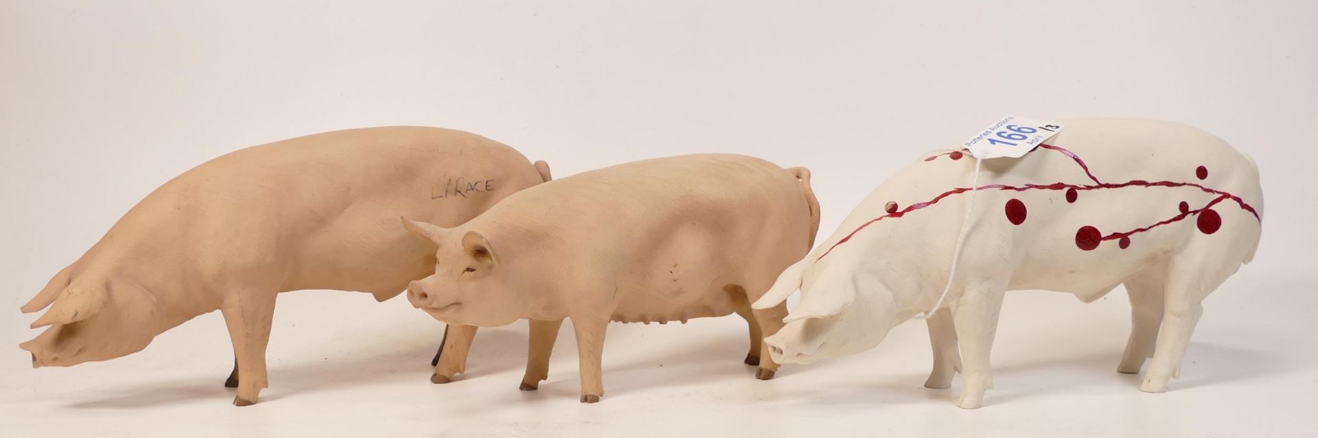 A collection of Wade Ceramic Northlight Figures of Pigs, tallest 10cm. These were removed from the