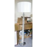 Modern Cut Glass Crystal Effect (plastic) Standard Lamp, height 143cm