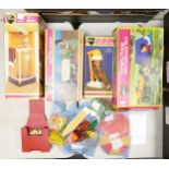 A Collection of Vintage Sindy items to include Sun Loungers, Brolly & table, Camping Buggy,