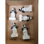 Group of Five Wade 'Bertie Badger' figures, impressed mark to bases (5)