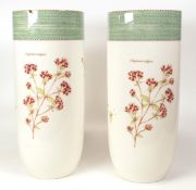Wedgwood Seconds Sarah's Garden Patterned Pair of Large Vases, height 30cm(2)