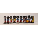 A collection of ten Robertson Jam Advertising Figures, each 7cm(10)