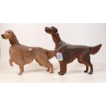 A collection of Wade Ceramic Northlight Figures of Red Setter Dogs, tallest 22cm. These were removed