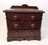 Small Apprentice Made Chest of 3 drawers, height 32cm