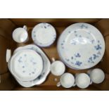 Wedgwood Strawberry Blue Patterned Tea & dinner ware to include dinner plates, cups & saucers etc (