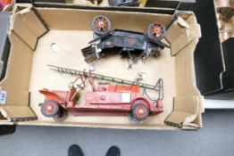 A collection of Metal & similar Vintage large scale Cars