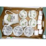 A collection of floral tea & coffee ware