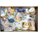 A mixed collection of items to include Aynsley Orchard Gold Patterned dish, Staffordshire Ceramics