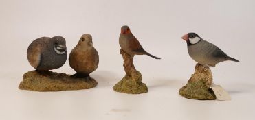 A collection of Wade Ceramic Northlight Figures of Wild Birds, tallest 10.5cmcm. These were